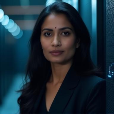 Priya Shah in data centre