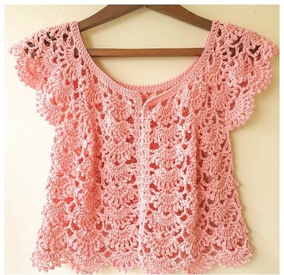 Short Sleeve Lace Cardigan Crochet